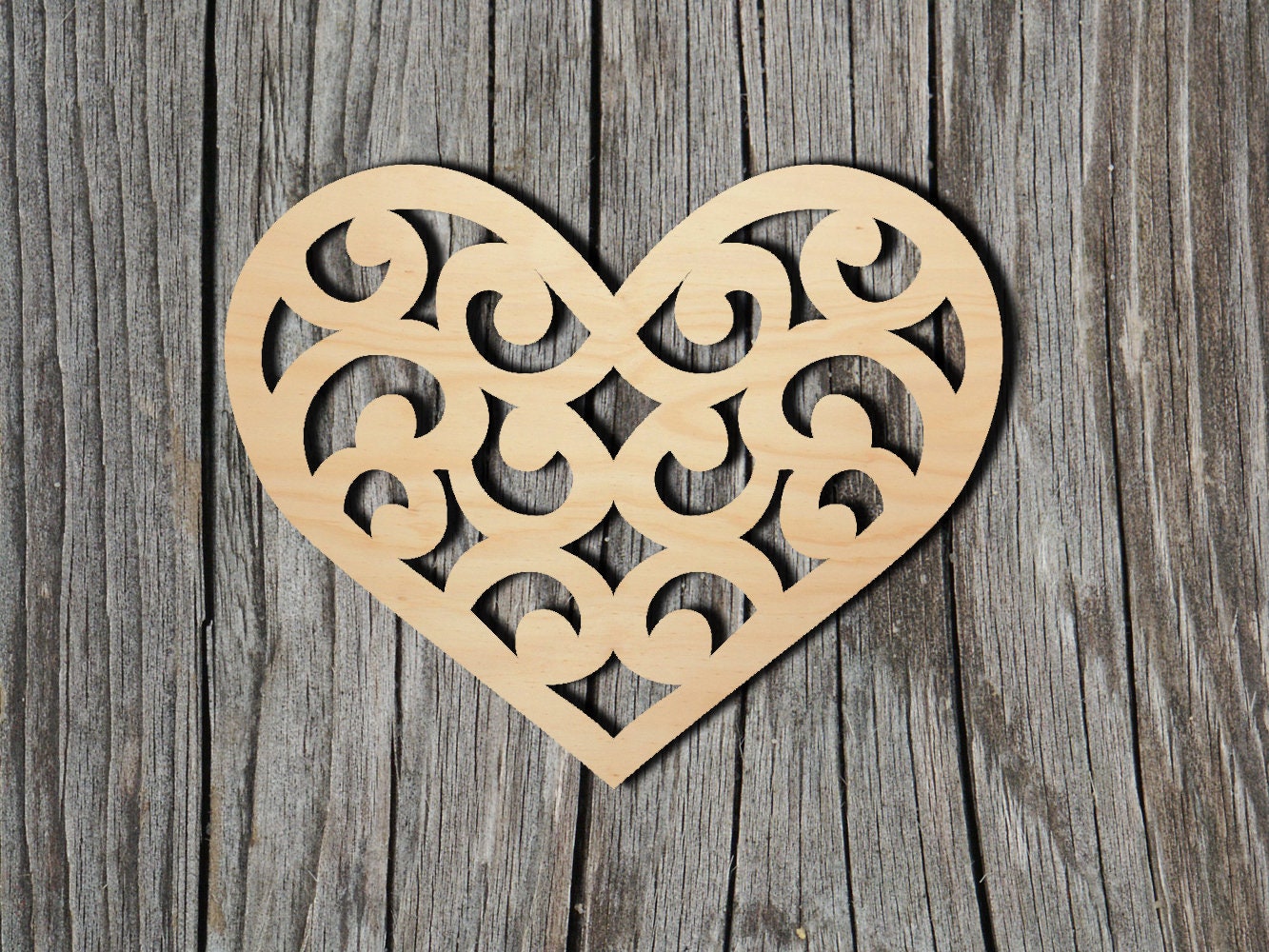 Heart Shape - Laser Cut Unfinished Wood Cutout Shapes - Always Check ...