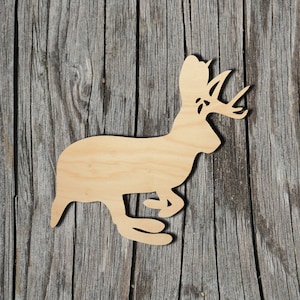 Jackalope - Multiple Sizes - Laser Cut Unfinished Wood Cutout Shapes