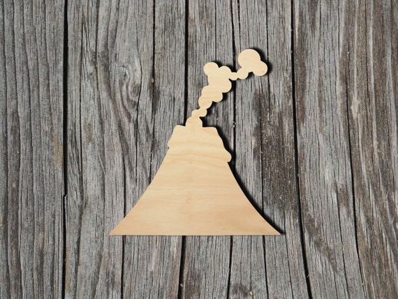 Volcano Laser Cut Unfinished Wood Cutout Shapes Always Check Sizes and  Measure 