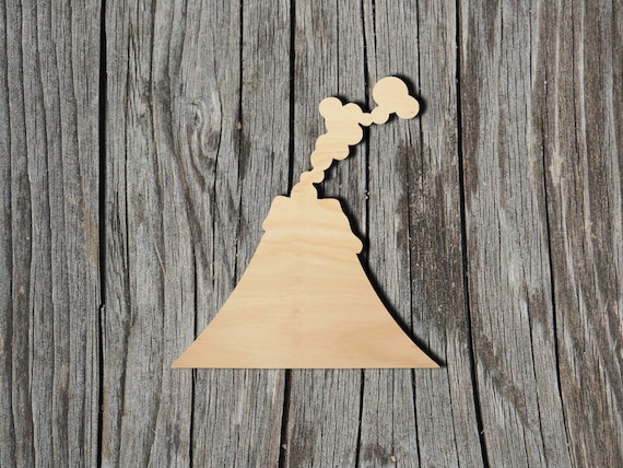 Volcano Laser Cut Unfinished Wood Cutout Shapes Always Check Sizes and  Measure 