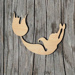 Mermaid Shape - Laser Cut Unfinished Wood Cutout Shapes - Always check sizes and measure