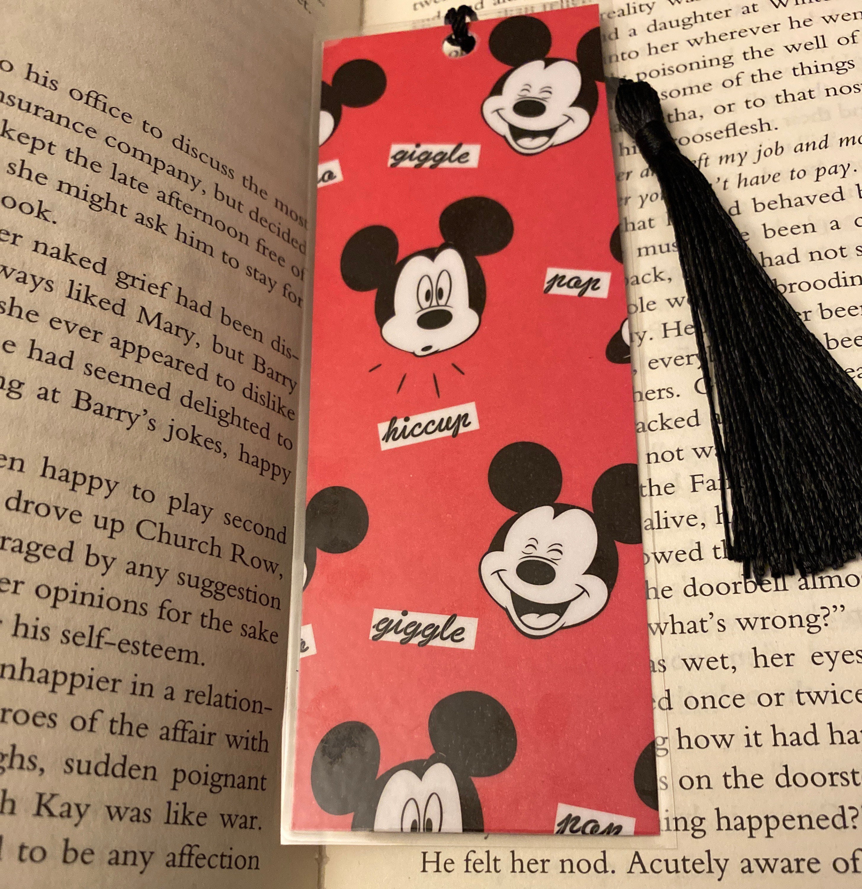 Read Mickey Mouse Bookmark with Tassel | Etsy