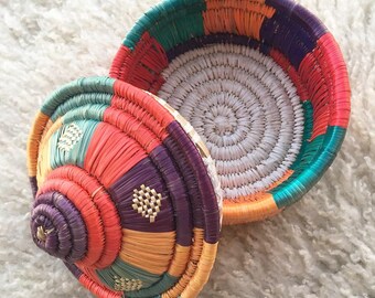 colorful basket etsy