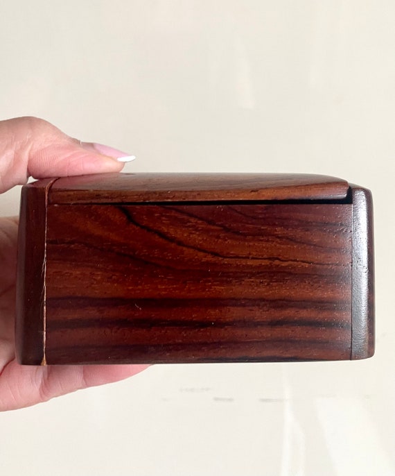 Vintage Solid Wooden Box/Rectangular Shaped Wood … - image 4