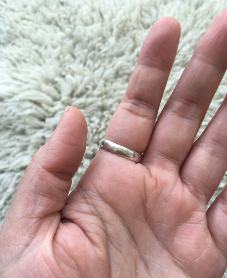 Vintage Modernist Silver Ring US Size 8.5 Chunky 925 Unisex Silver Ring Vintage Austrian Solid Silver Statement Ring