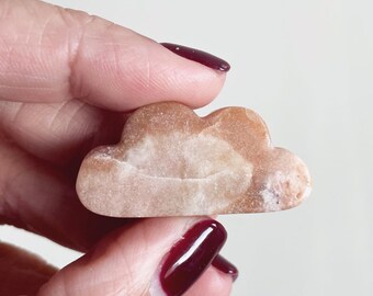 Natural Pink Amethyst Cloud Crystal / Rare AAA Quality Polished Pink Amethyst Palm Stone / Small Pink Amethyst with Druzy Cloud