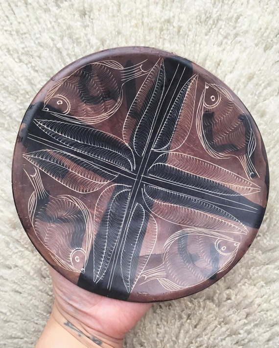 Vintage Carved Soapstone Dish Plate / African Etched - Etsy