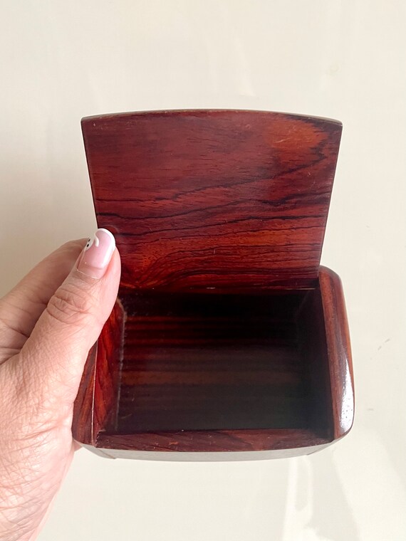 Vintage Solid Wooden Box/Rectangular Shaped Wood … - image 9