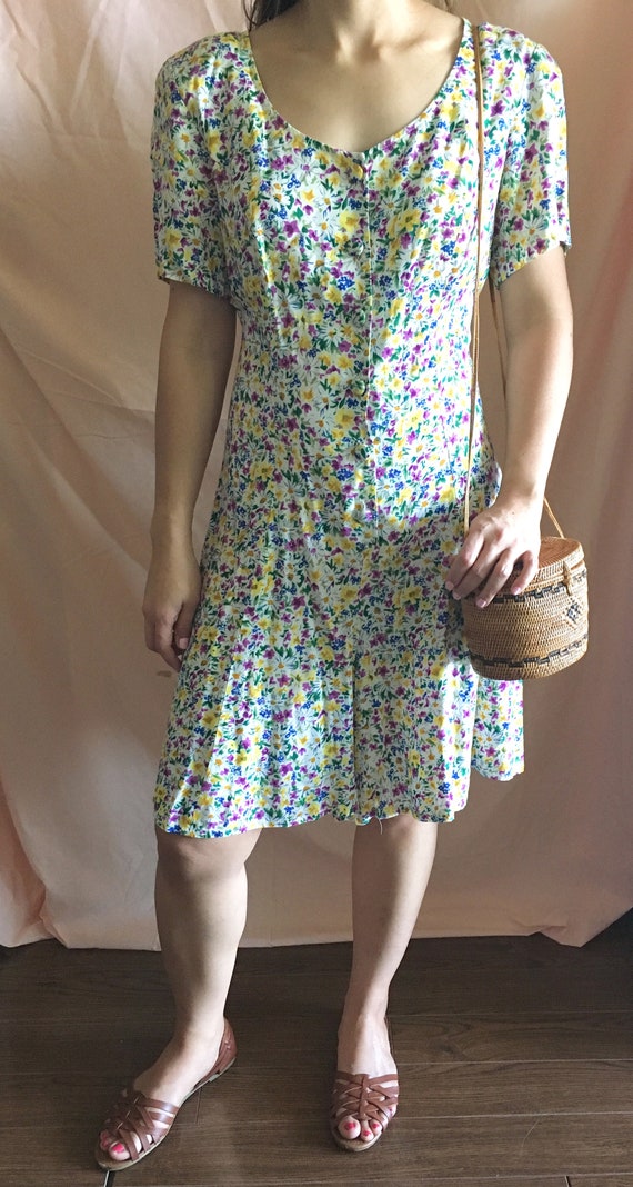 Vintage Floral Dress Romper / Super Comfy Lightwei
