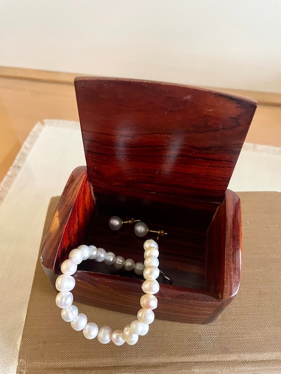 Vintage Solid Wooden Box/Rectangular Shaped Wood … - image 1