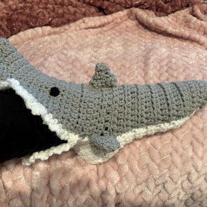 Handmade Crochet Shark Socks – Funny Shark Slippers for Kids & Adults – Cozy Novelty Gift – Custom Sizes Available