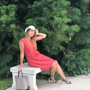 Red light linen dress &quot;Summer&quot;