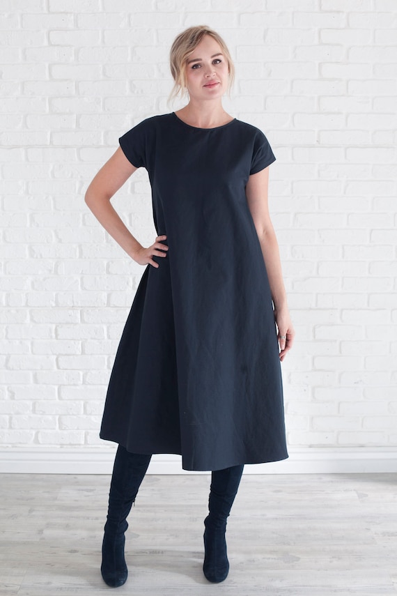 chinese dress ladies Women Summer Retro Pure Color V-Neck Ramie Dress – BUYKUD