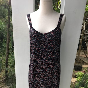 Vintage 90s Splatter Print Maxi Slip Dress by Zoe