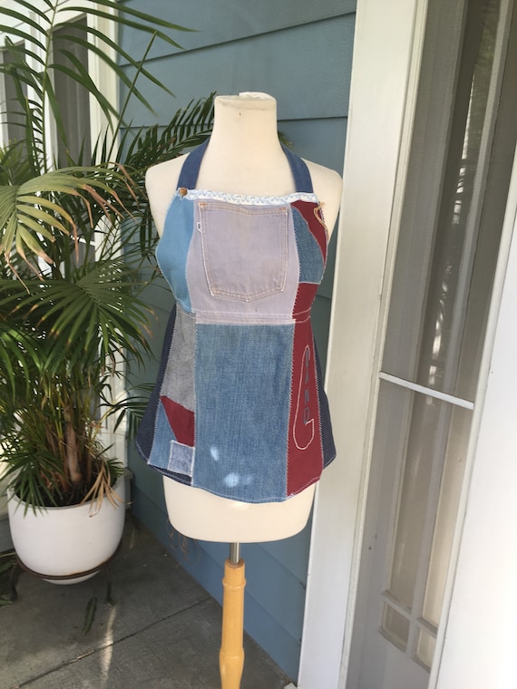 Up-cycled Levi's Halter Top - image 1