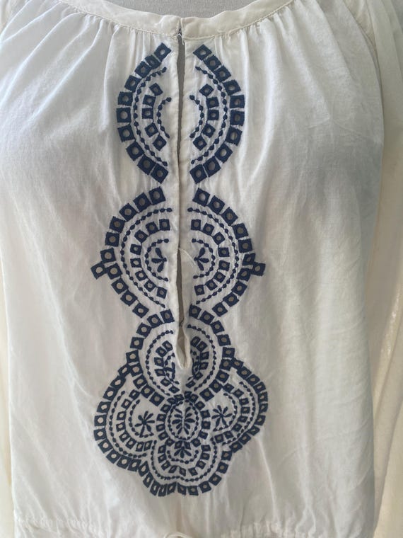 Banana Republic Cream with Blue Detail Beach Coverup View 2
