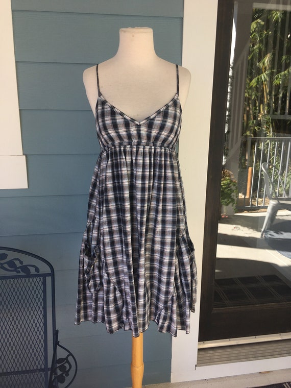 Punky Plaid Cotton Slip Dress