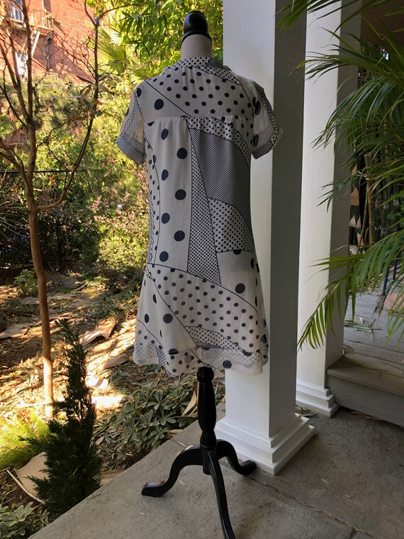 Label says "Available" Dark Navy and White Polka … - image 3