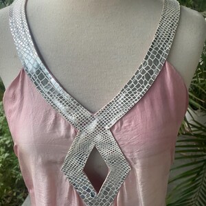 Exex Italian Designer Pale Pink Tie Dye Silk Dress image 2