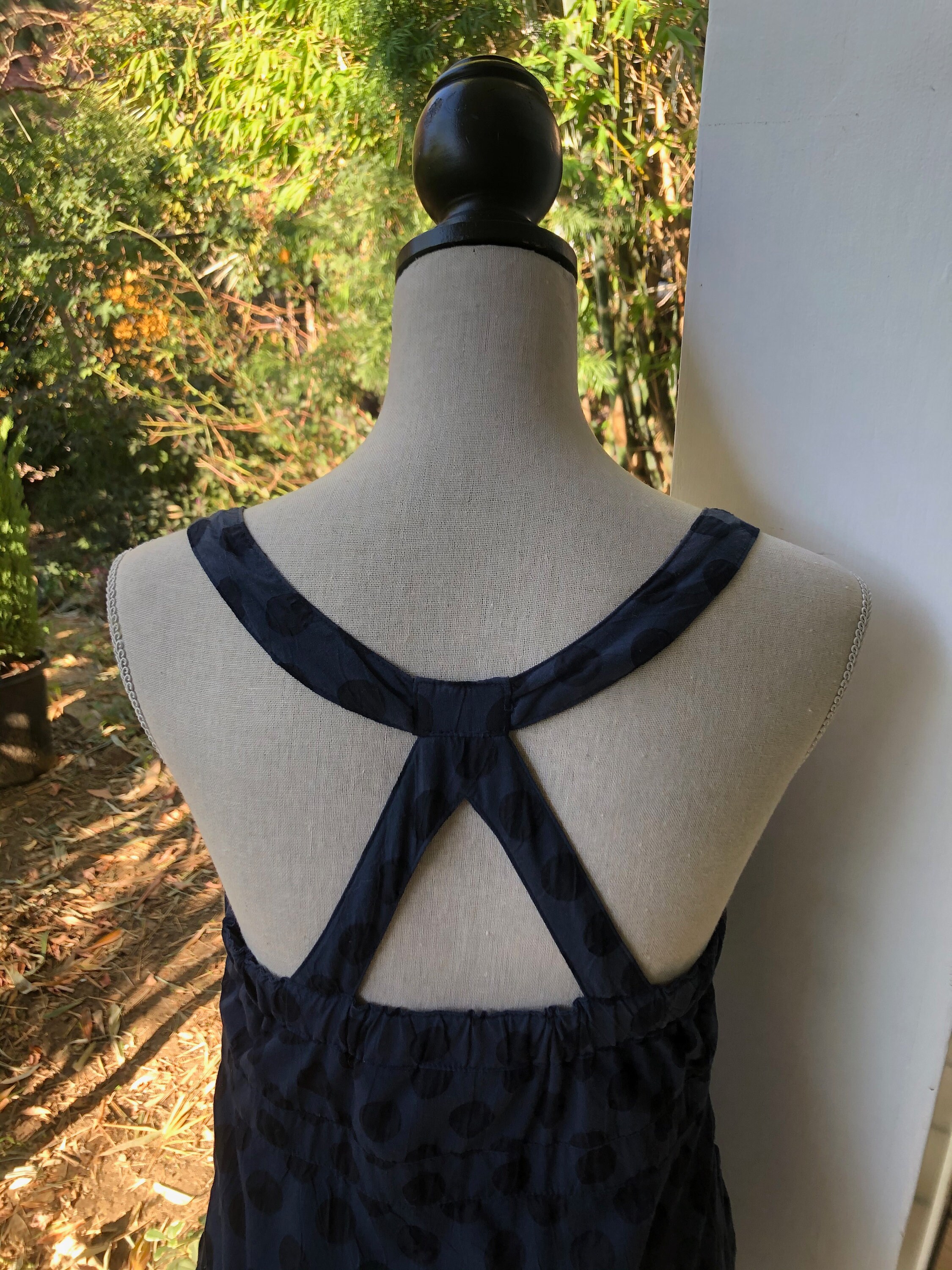 DKNY Blue Polka Dot Dress, Size L - Etsy