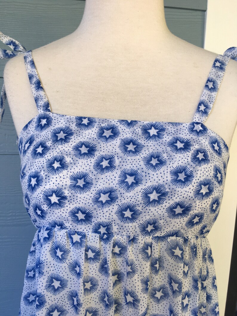 70s shoulder tie boho sundress