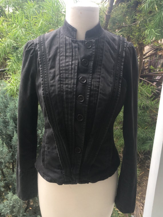 90s Marc Jacobs black cotton Prince-inspired jacke