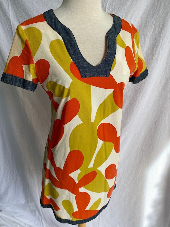 2000 Italian Designer mini dress with a psychedel… - image 1