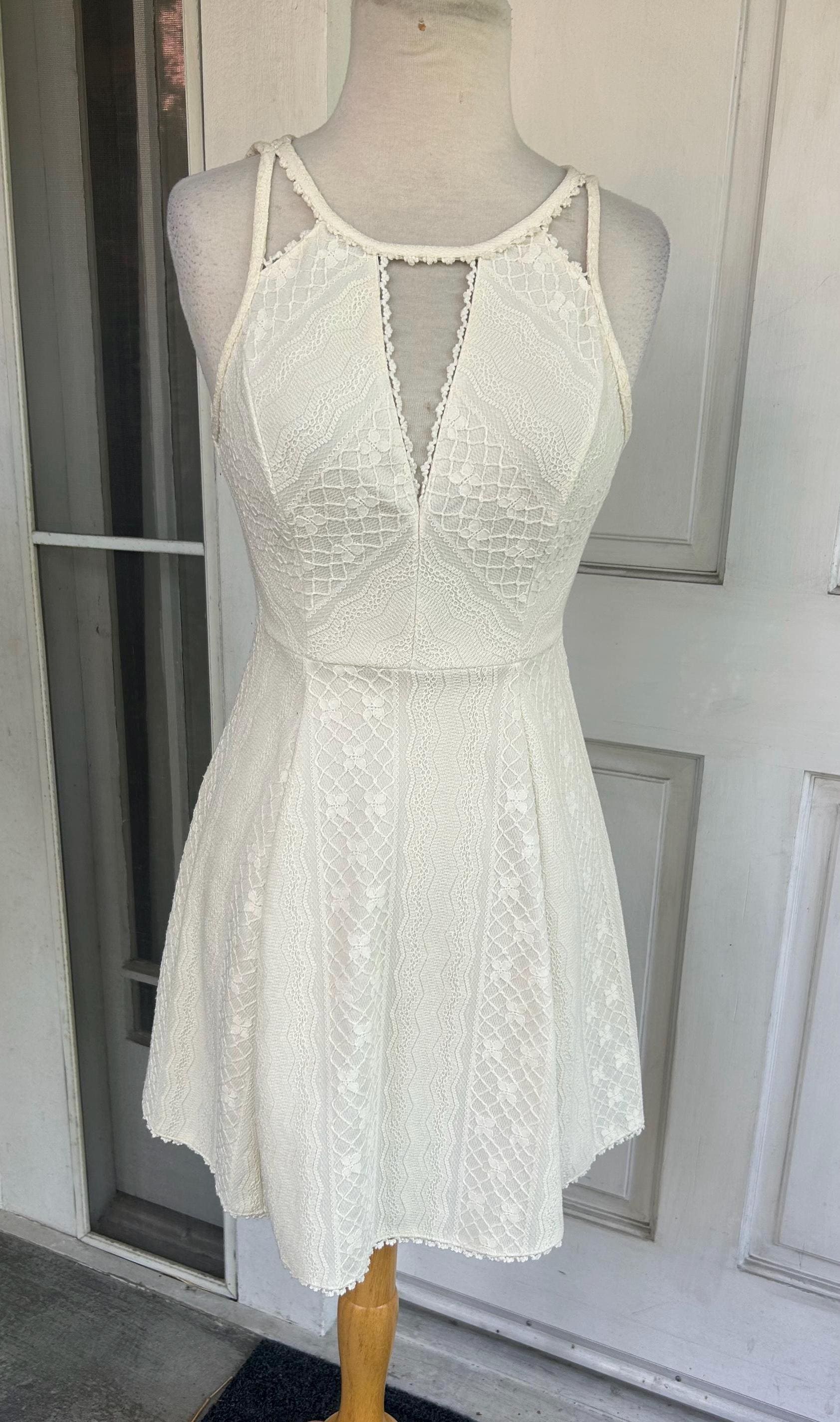 Free People White Lace Mini Dress Y2K Sleeveless Cutout Party Dress - Etsy Free People White Lace Mini Dress Y2K Sleeveless Cutout Party Dress - Etsy