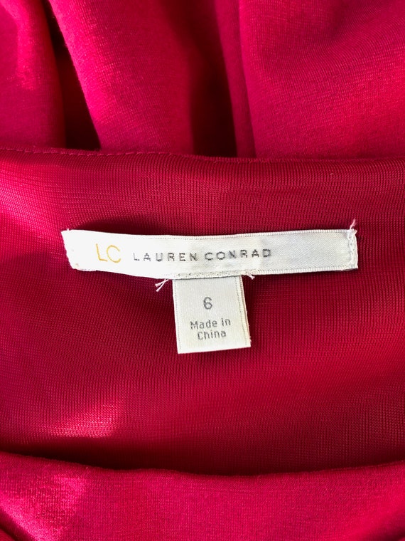 2000 Lauren Conrad bright pink dress with big bow - image 7