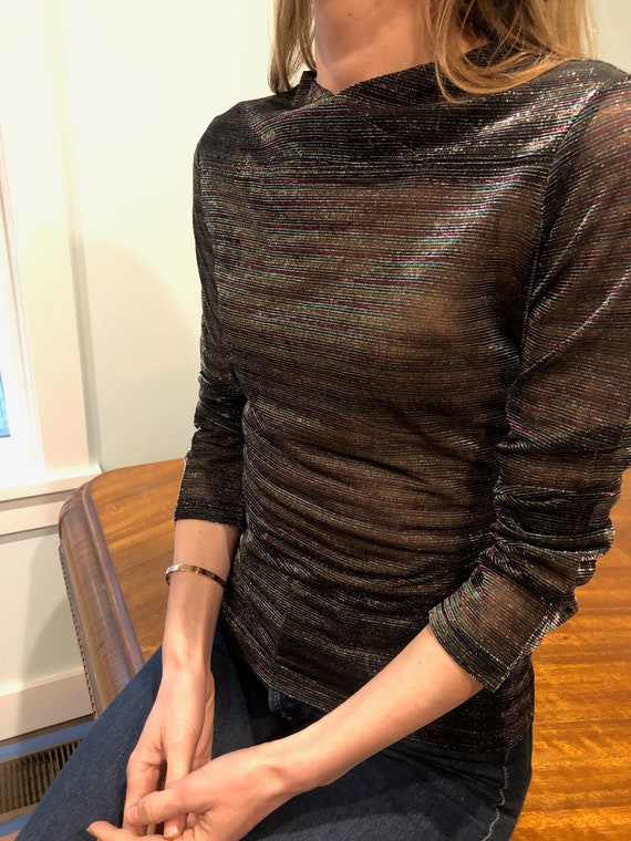 1990's shimmery designer top