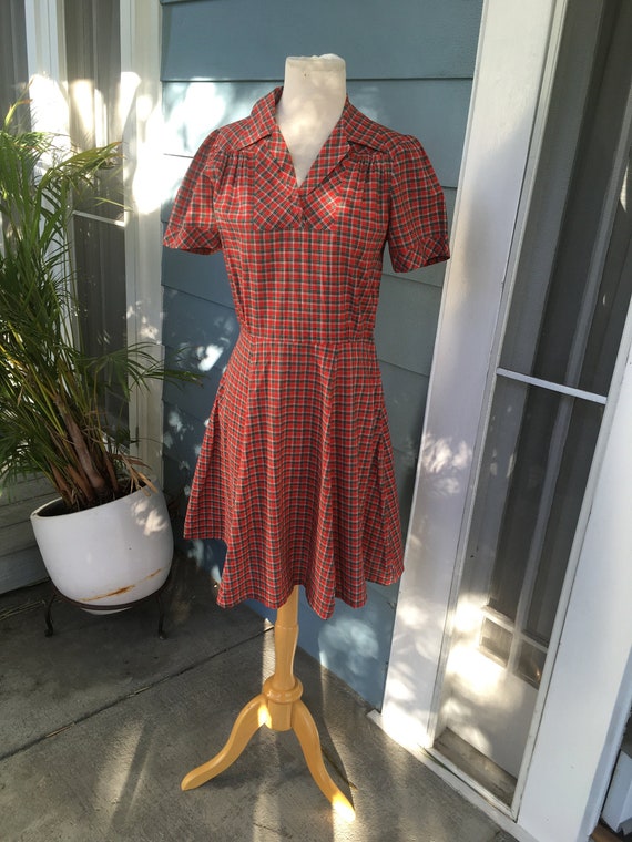 Back to School vintage preppy/punk handmade dress