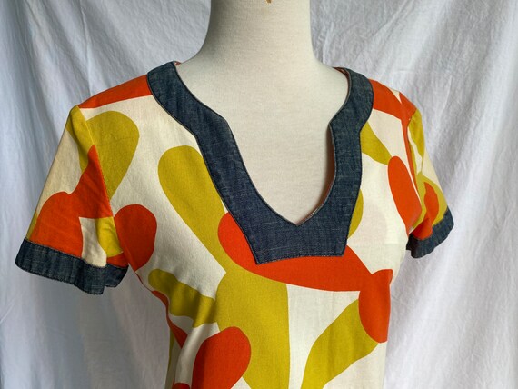 2000 Italian Designer mini dress with a psychedel… - image 3