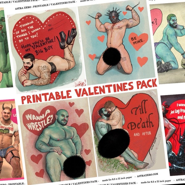 Adult Printable Valentines Pack: Download - Astra Zero
