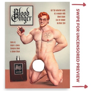 BloodGinger eau de cologne X - Vintage Retro Poster Print