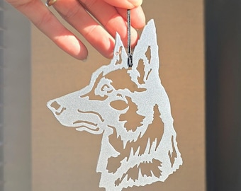 Belgian Malinois #1 Metal Art Ornament | Custom Metal Ornament | Christmas Tree Decoration | Keepsake Gift | Handmade in USA