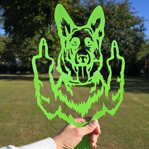 German Shepherd #3 Lawn & Garden Metal Art (12&quot;) | Garden or Lawn Decoration for Outdoors | Custom Outdoor Decor Gift | Handmade in USA