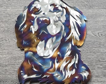 Golden retriever #2 Metal Art (12") | Aangepaste hondenmuurdecoratie of cadeau | Huisaccent huisdierliefhebber | Handgemaakt in de VS