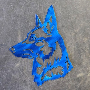 Belgian Malinois #1 Metal Art (12&quot;) | Custom Dog Wall Decor or Gift | Pet Lover Home Accent | Handmade in USA