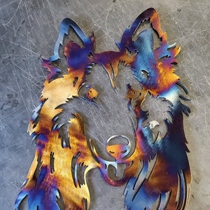 Rough Collie Metal Art (8&quot;) | Custom Dog Wall Decor or Gift | Dog Lover Home Accent | Handmade in USA