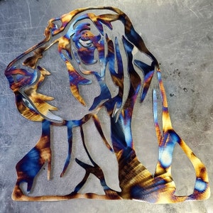 Basset Hound Metal Art (12&quot;) | Custom Dog Wall Decor or Gift | Pet Lover Home Accent | Handmade in USA