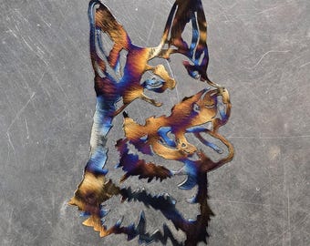 German Shepherd #1 Metal Art (12&quot;) | Custom Dog Wall Decor or Gift | Pet Lover Home Accent | Handmade in USA