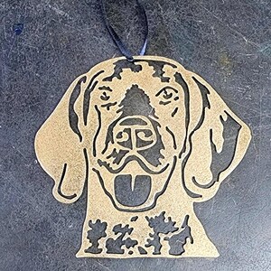German Shorthaired Pointer Metal Art Ornament | Custom Metal Ornament | Christmas Tree Decoration | Keepsake Gift | Handmade in USA