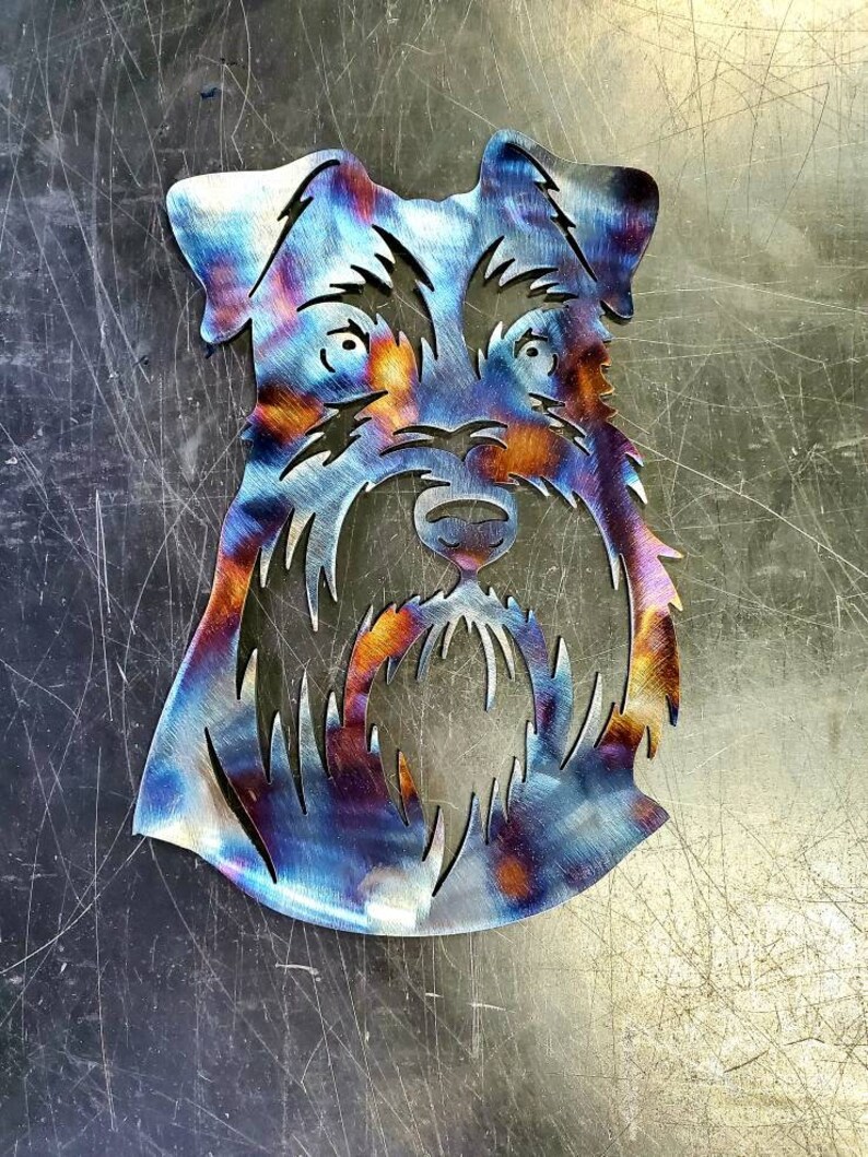 12 & 18 Schnauzer Metal Art Wall Hanger Wall Etsy