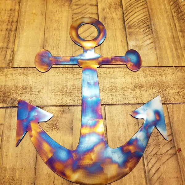 12" & 18" Custom Anchor Metal Art | Nautical Decor | Beach House | Wall Hanger | Foyer | Entryway | Living Room | Dining Room | Hallway