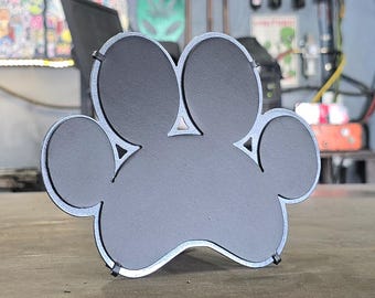 Pawprint Hitch Cover | Custom Metal Trailer Hitch Insert for 2” Receiver | Truck Accessory Gift | USA Made
