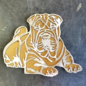 Shar Pei Metal Art Layered (12") | Custom Dog Wall Decor or Gift | Pet Lover Home Accent | Handmade in USA