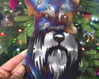 Schnauzer #1 Metal Art (8") | Custom Dog Wall Decor or Gift | Pet Lover Home Accent | Handmade in USA