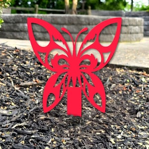 Butterfly Lawn & Garden Metal Art (8&quot;) | Garden or Lawn Decoration for Outdoors | Custom Outdoor Decor Gift | Handmade in USA