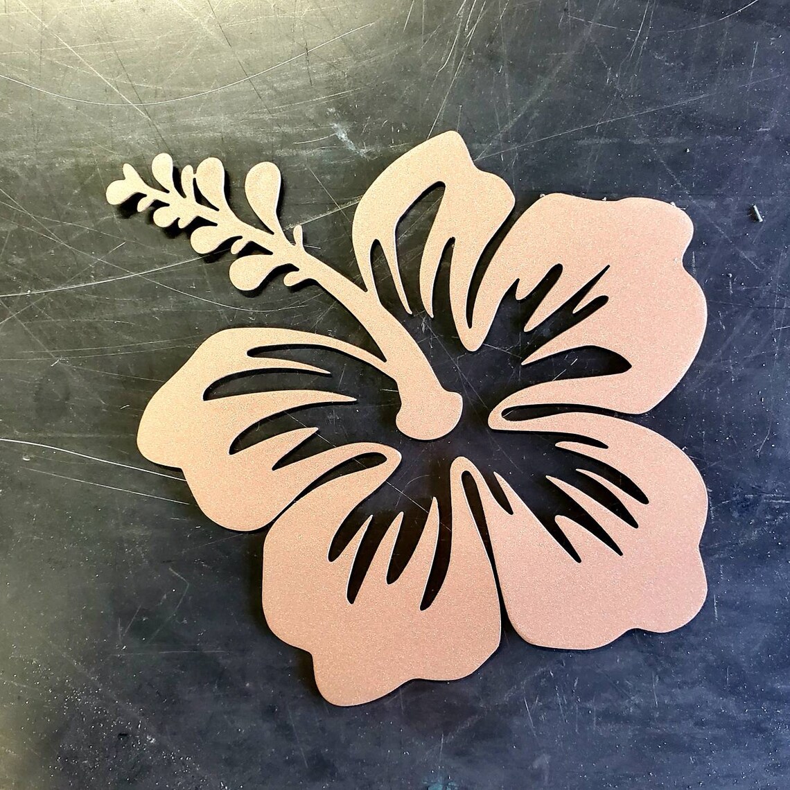 8 Hibiscus Metal Art Wall Hanger Wall Art Home Etsy