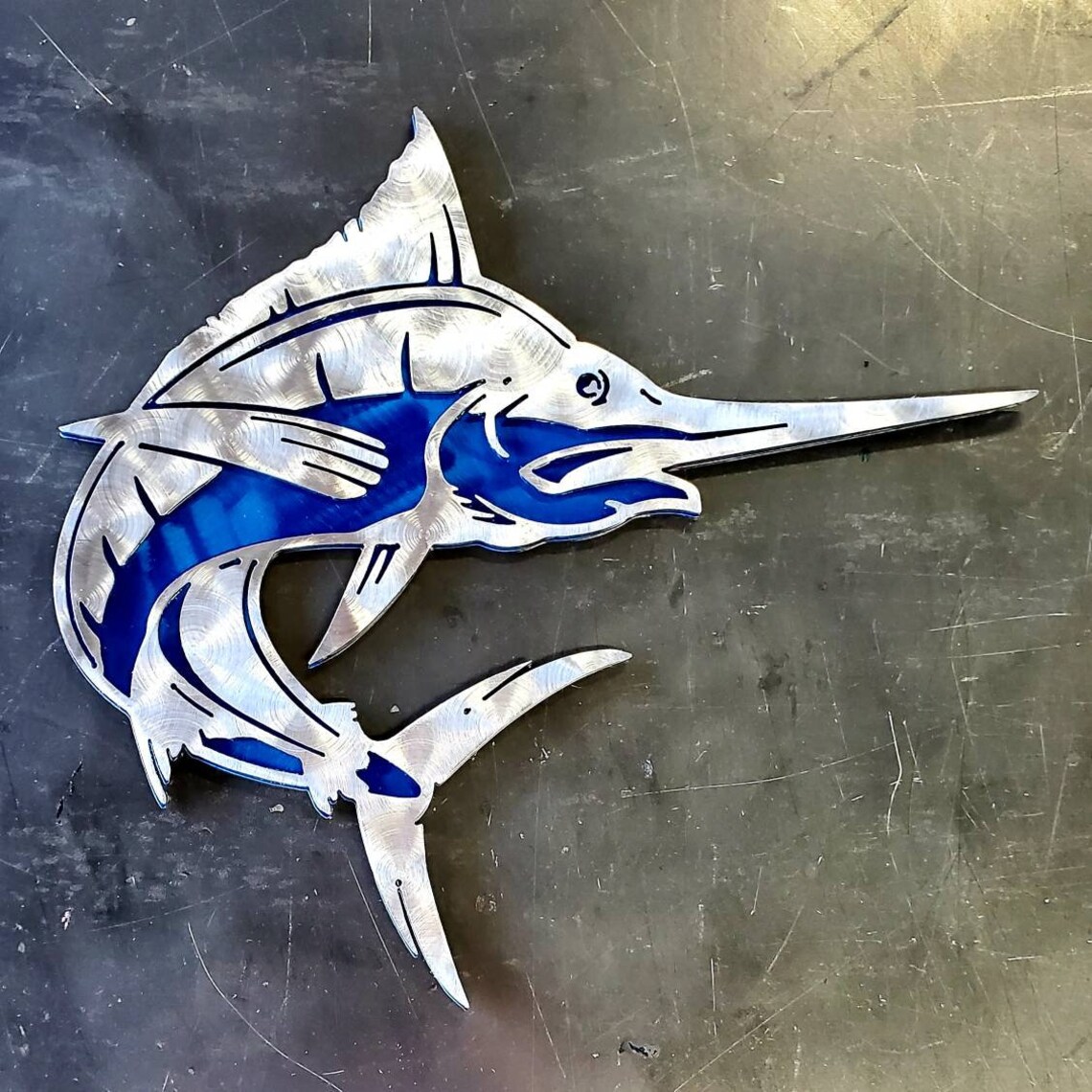 Layered Sailfish Metal Art Beach House Decor Nautical Etsy